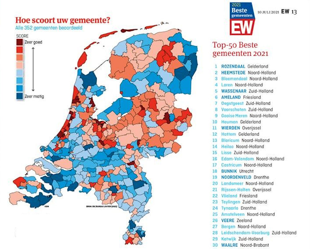 Heemstede op 2 in Elseviers Top 50