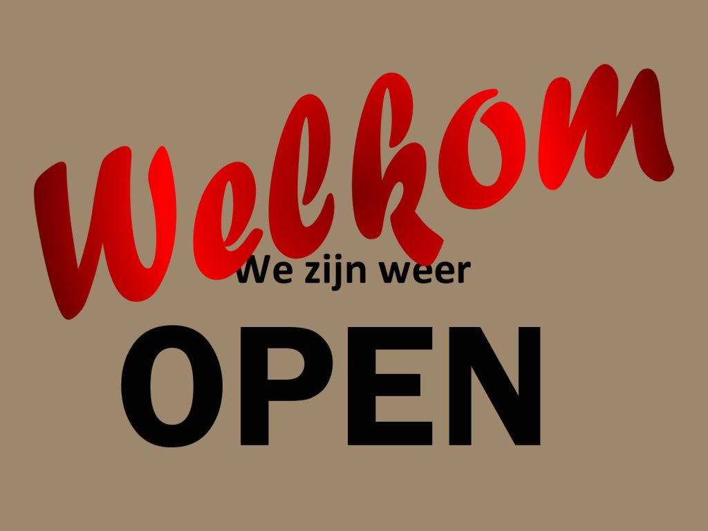 Wij zijn blij dat we allemaal weer open mogen!