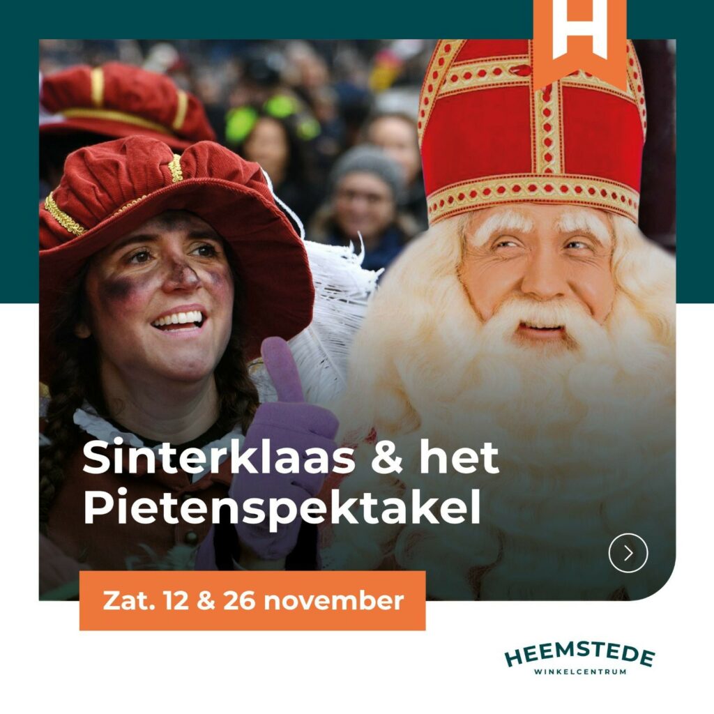 Sint en Piet in straat en Meet & Greet