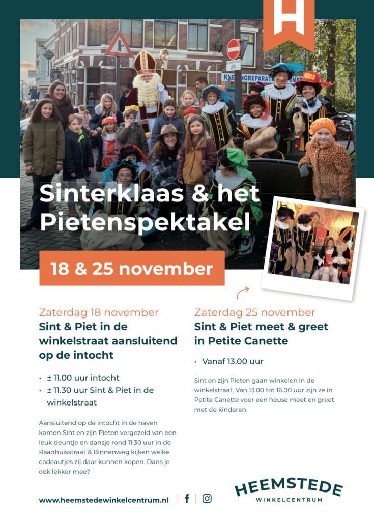 Sinterklaas en Pieten in onze winkelstraat